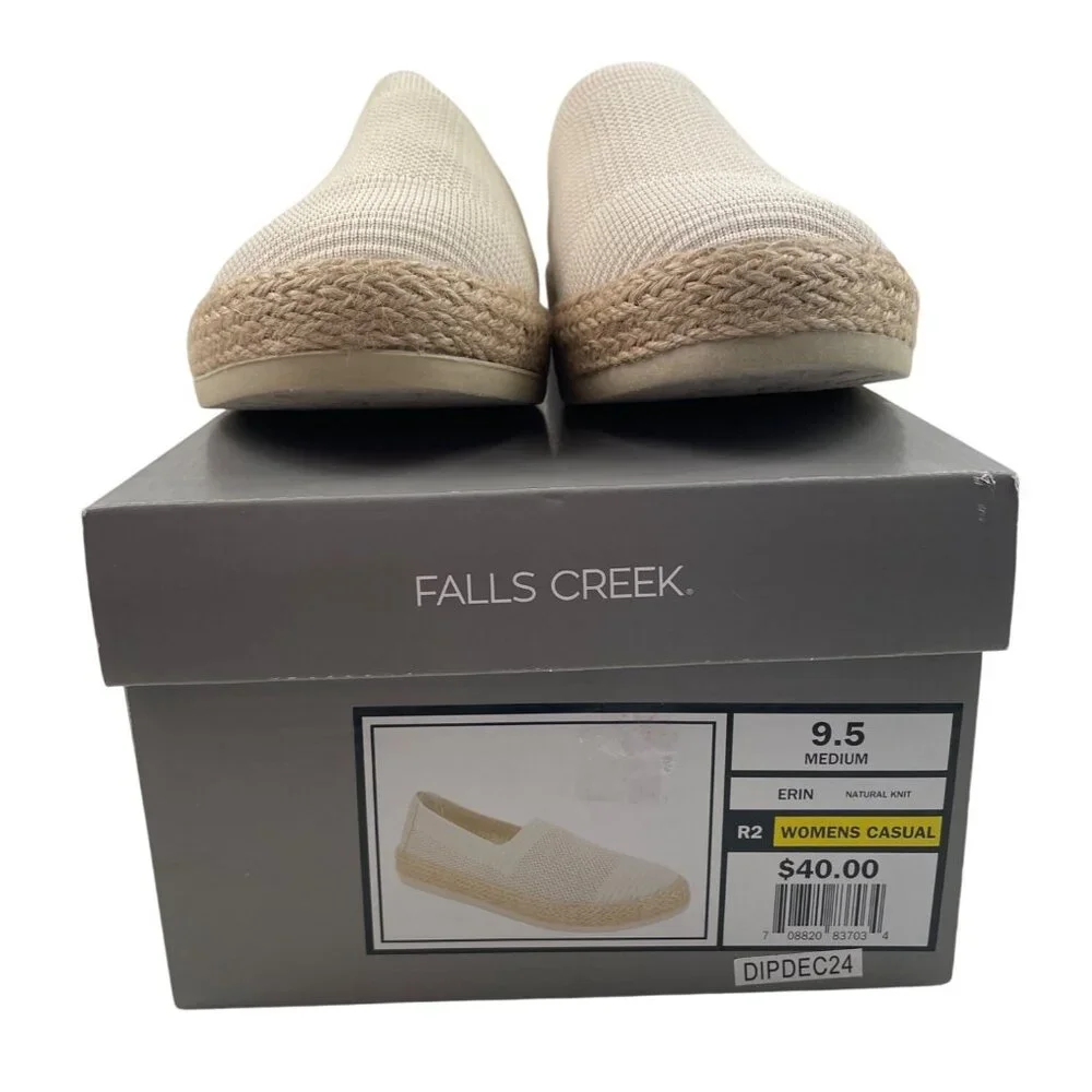 Falls Creek Erin Natural Knit Loafers Slip On Womens Size 9.5M - Picture 3 of 11